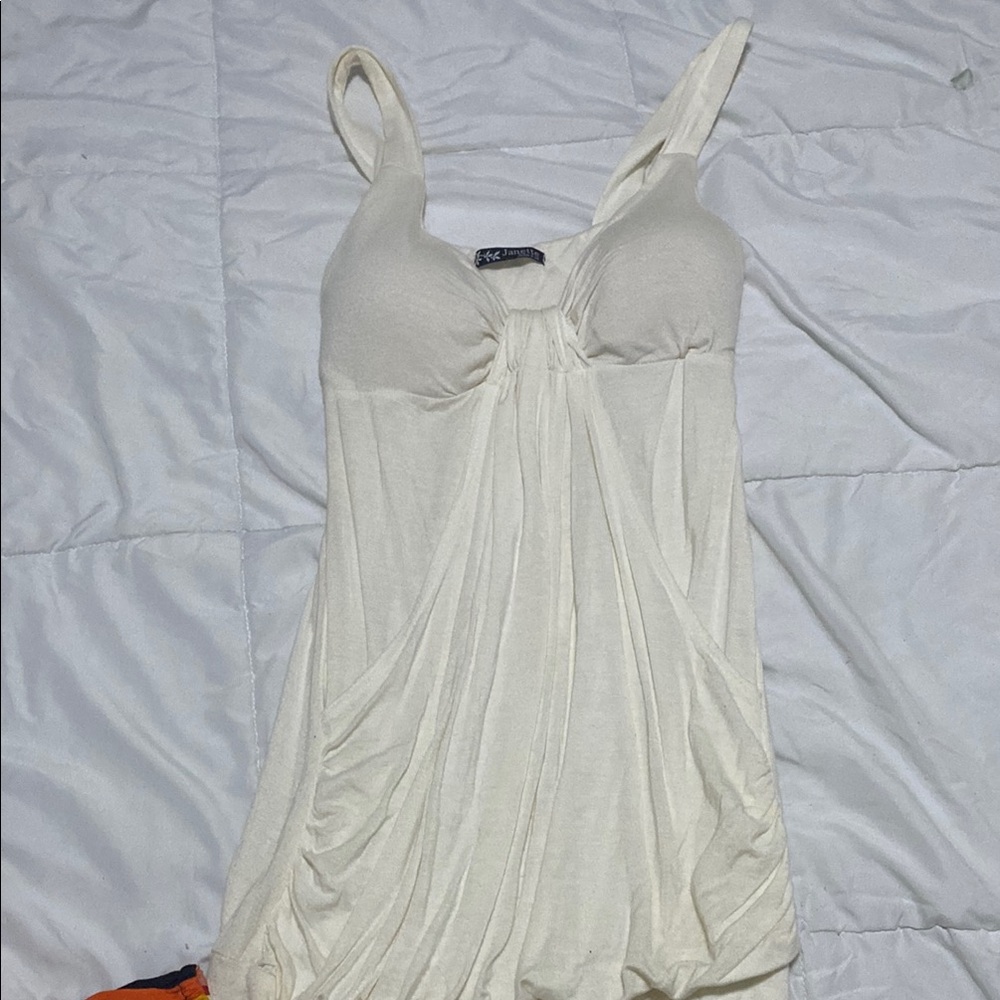 Cream Sleeveless blouse